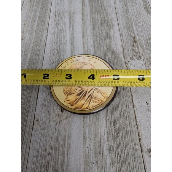 Sacagawea Native American 3" Pin Pinback Button In God We Trust 2000 Liberty - Picture 3 of 3